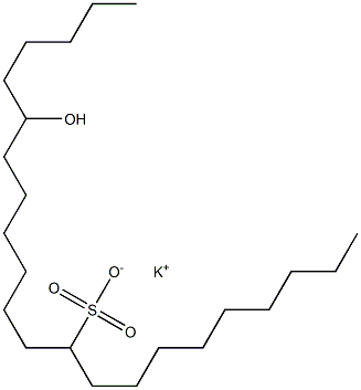 17-Hydroxydocosane-10-sulfonic acid potassium salt Struktur