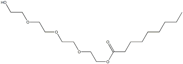 Nonanoic acid 11-hydroxy-3,6,9-trioxaundecan-1-yl ester Struktur