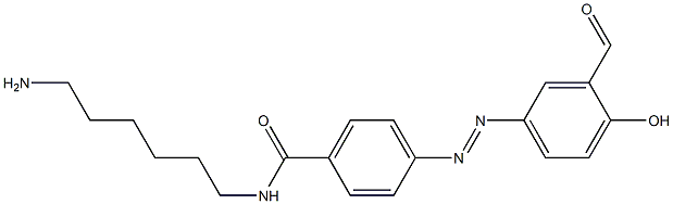 4'-[(6-Aminohexyl)carbamoyl]-4-hydroxyazobenzene-3-carbaldehyde Struktur