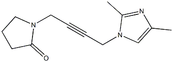 1-[4-(2,4-Dimethyl-1H-imidazol-1-yl)-2-butynyl]pyrrolidin-2-one Struktur