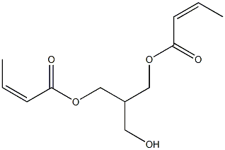 Bis[(Z)-2-butenoic acid]2-(hydroxymethyl)propane-1,3-diyl ester Struktur