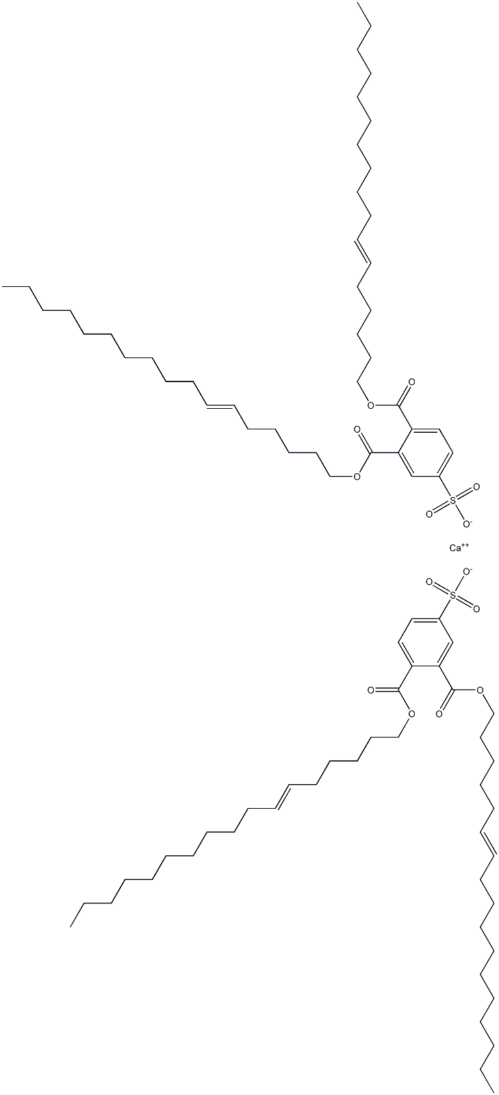 Bis[3,4-di(6-heptadecenyloxycarbonyl)benzenesulfonic acid]calcium salt Struktur