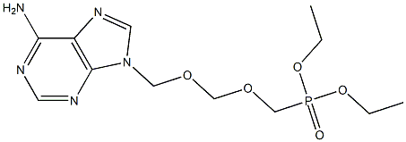 [[[(6-Amino-9H-purin)-9-yl]methoxy]methoxy]methylphosphonic acid diethyl ester Struktur