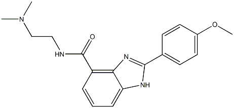 2-(4-Methoxyphenyl)-N-[2-(dimethylamino)ethyl]-1H-benzimidazole-4-carboxamide Struktur