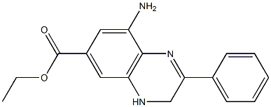 8-Amino-3,4-dihydro-2-phenylquinoxaline-6-carboxylic acid ethyl ester Struktur