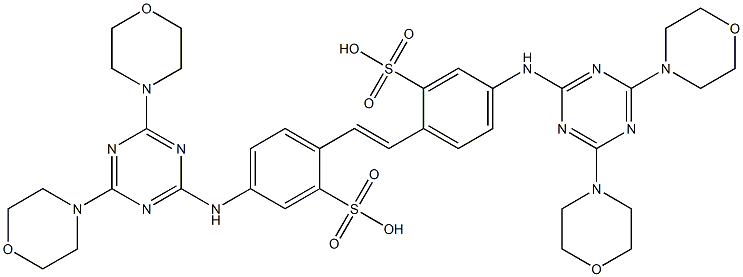 4,4'-Bis(4,6-dimorpholino-1,3,5-triazin-2-ylamino)-2,2'-stilbenedisulfonic acid Struktur