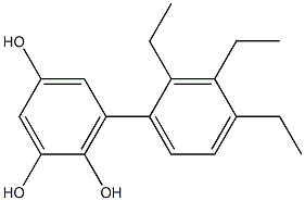 6-(2,3,4-Triethylphenyl)benzene-1,2,4-triol Struktur