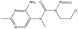 1-(4-Amino-2-methyl-5-pyrimidinyl)-3-(2-chloroethyl)-1-methyl-3-nitrosourea Struktur