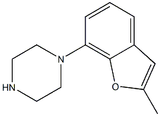 2-Methyl-7-(piperazin-1-yl)benzofuran Struktur