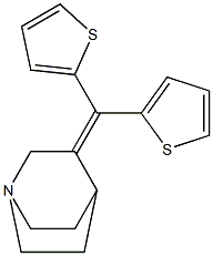 3-(Di-2-thienylmethylene)quinuclidine Struktur