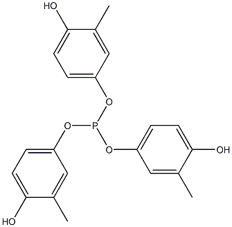 Phosphorous acid tri(4-hydroxy-3-methylphenyl) ester Struktur