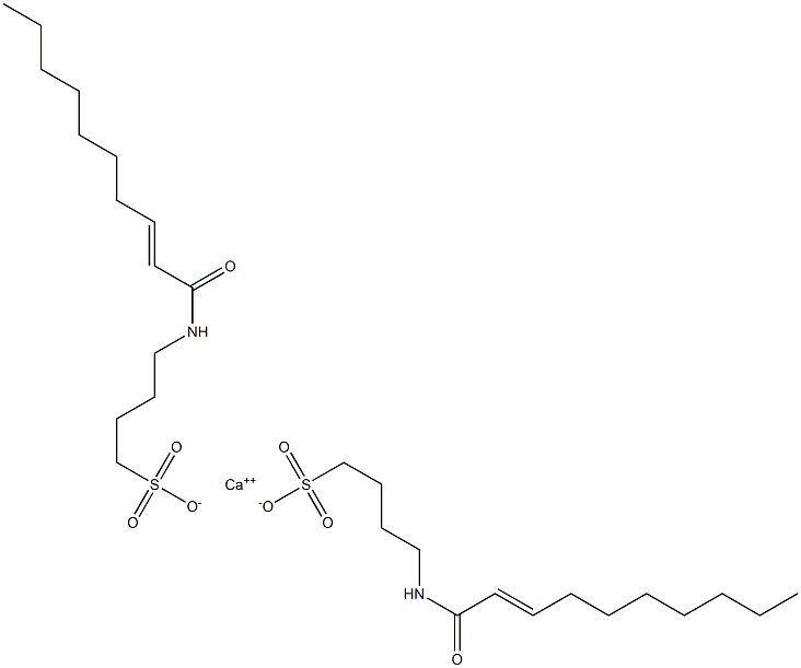 Bis[4-(2-decenoylamino)-1-butanesulfonic acid]calcium salt Struktur