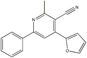 4-(2-Furyl)-6-phenyl-3-cyano-2-methylpyridine Struktur