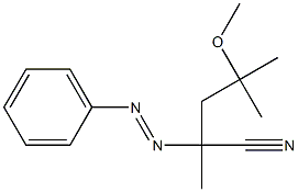 2-Phenylazo-2,4-dimethyl-4-methoxyvaleronitrile Struktur