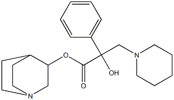 2-Hydroxy-2-phenyl-3-(1-piperidinyl)propionic acid 3-quinuclidinyl ester Struktur