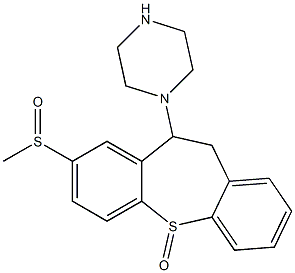 10,11-Dihydro-8-(methylsulfinyl)-10-(1-piperazinyl)dibenzo[b,f]thiepin 5-oxide Struktur