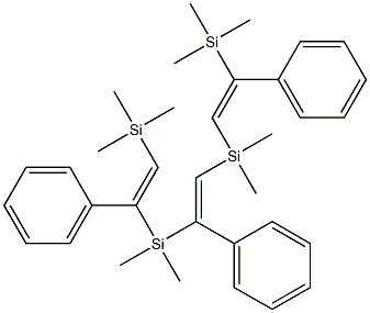 2,2,5,5,8,8,11,11-Octamethyl-4,6,10-triphenyl-2,5,8,11-tetrasila-3,6,9-dodecatriene Struktur