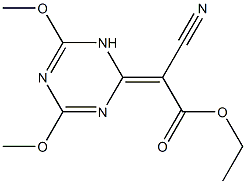 2-Cyano-2-(4,6-dimethoxy-1,2-dihydro-1,3,5-triazin-2-ylidene)acetic acid ethyl ester Struktur