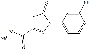 1-(3-Aminophenyl)-5-oxo-2-pyrazoline-3-carboxylic acid sodium salt Struktur