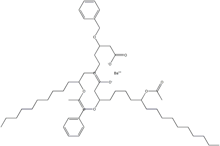 Bis(3-benzyloxy-8-acetyloxystearic acid)barium salt Struktur