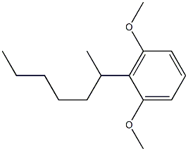 1,3-Dimethoxy-2-(1-methylhexyl)benzene Struktur