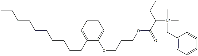 N,N-Dimethyl-N-benzyl-N-[1-[[3-(2-decylphenyloxy)propyl]oxycarbonyl]propyl]aminium Struktur