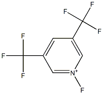 1-Fluoro-3,5-bis(trifluoromethyl)pyridinium Struktur