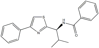 (+)-N-[(S)-2-Methyl-1-(4-phenyl-2-thiazolyl)propyl]benzamide Struktur