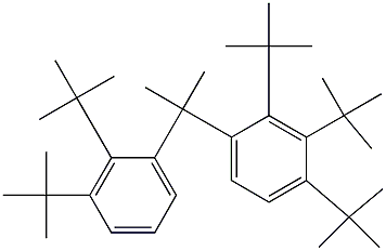 2-(2,3,4-Tri-tert-butylphenyl)-2-(2,3-di-tert-butylphenyl)propane Struktur