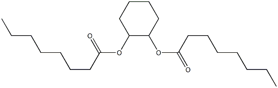 Dioctanoic acid 1,2-cyclohexanediyl ester Struktur