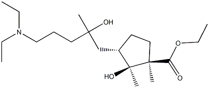 (1R,2S,3S)-2-Hydroxy-3-[5-(diethylamino)-2-hydroxy-2-methylpentyl]-1,2-dimethylcyclopentane-1-carboxylic acid ethyl ester Struktur