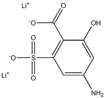 4-Amino-6-sulfosalicylic acid dilithium salt Struktur