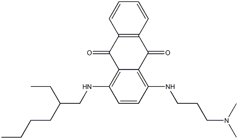 1-[[3-(Dimethylamino)propyl]amino]-4-[(2-ethylhexyl)amino]-9,10-anthracenedione Struktur