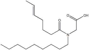 N-(5-Heptenoyl)-N-nonylglycine Struktur