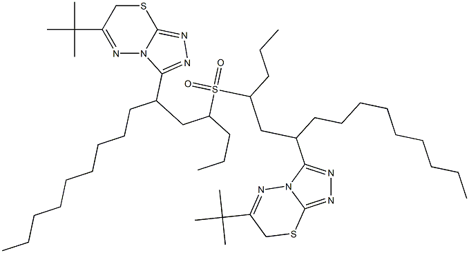 3-(6-tert-Butyl-7H-1,2,4-triazolo[3,4-b][1,3,4]thiadiazine-3-yl)propyldodecyl sulfone Struktur