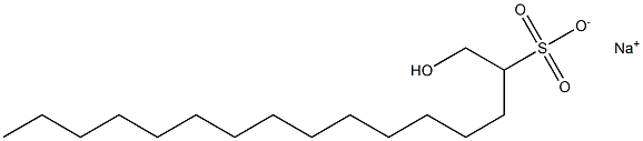 1-Hydroxyhexadecane-2-sulfonic acid sodium salt Struktur