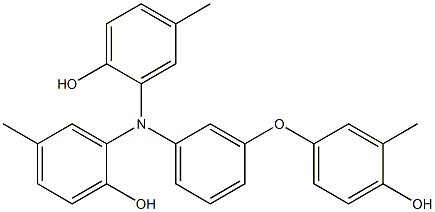 N,N-Bis(2-hydroxy-5-methylphenyl)-3-(4-hydroxy-3-methylphenoxy)benzenamine Struktur