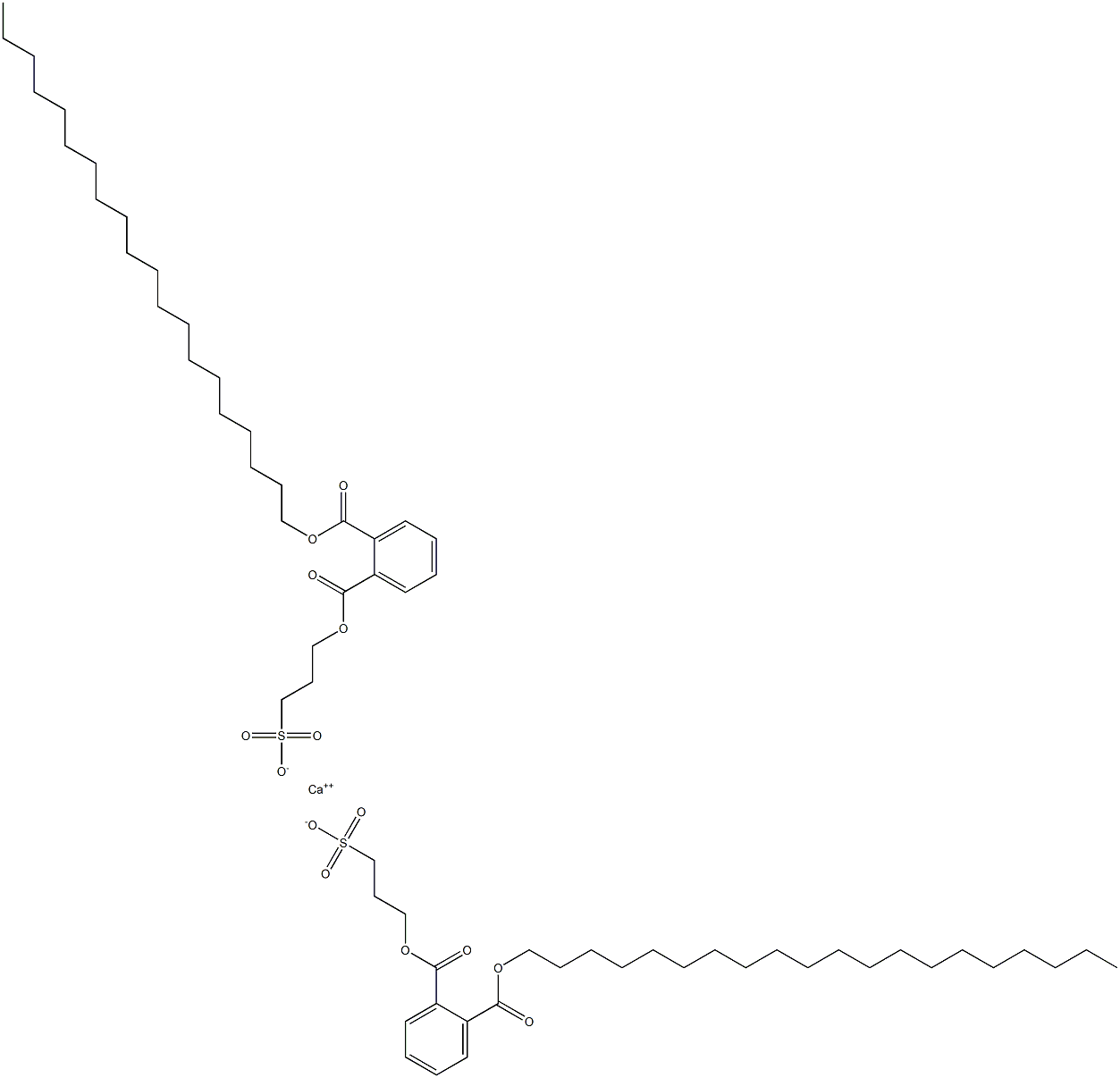 Bis[3-[(2-icosyloxycarbonylphenyl)carbonyloxy]propane-1-sulfonic acid]calcium salt Struktur