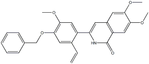 3-(2-Ethenyl-4-benzyloxy-5-methoxyphenyl)-6,7-dimethoxyisoquinolin-1(2H)-one Struktur