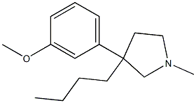 3-Butyl-3-(m-methoxyphenyl)-1-methylpyrrolidine Struktur