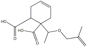 4-Cyclohexene-1,2-dicarboxylic acid hydrogen 1-[1-(methallyloxy)ethyl] ester Struktur