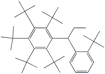 1-(Penta-tert-butylphenyl)-1-(2-tert-butylphenyl)propane Struktur