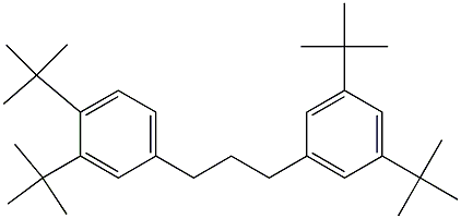 1-(3,4-Di-tert-butylphenyl)-3-(3,5-di-tert-butylphenyl)propane Struktur