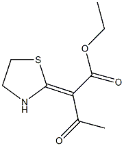 2-[(Z)-2-Oxo-1-ethoxycarbonylpropylidene]thiazolidine Struktur