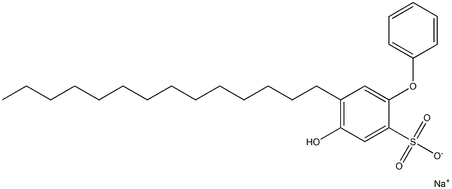 4-Hydroxy-5-tetradecyl[oxybisbenzene]-2-sulfonic acid sodium salt Struktur