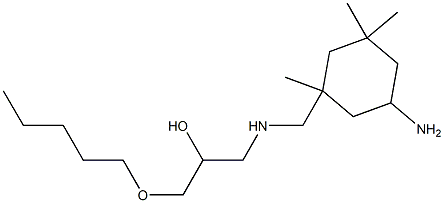 3-[[N-(2-Hydroxy-3-pentyloxypropyl)amino]methyl]-3,5,5-trimethylcyclohexylamine Struktur