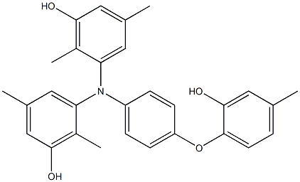 N,N-Bis(3-hydroxy-2,5-dimethylphenyl)-4-(2-hydroxy-4-methylphenoxy)benzenamine Struktur