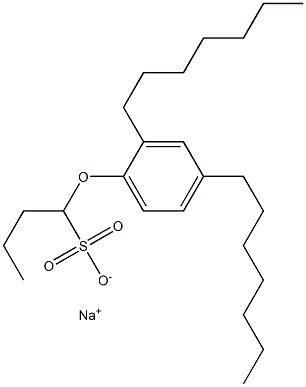 1-(2,4-Diheptylphenoxy)butane-1-sulfonic acid sodium salt Struktur