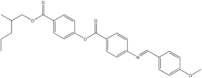 4-[4-(4-Methoxybenzylideneamino)benzoyloxy]benzoic acid (2-methylpentyl) ester Struktur