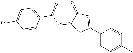 2-(4-Bromobenzoylmethylene)-5-(4-methylphenyl)furan-3(2H)-one Struktur